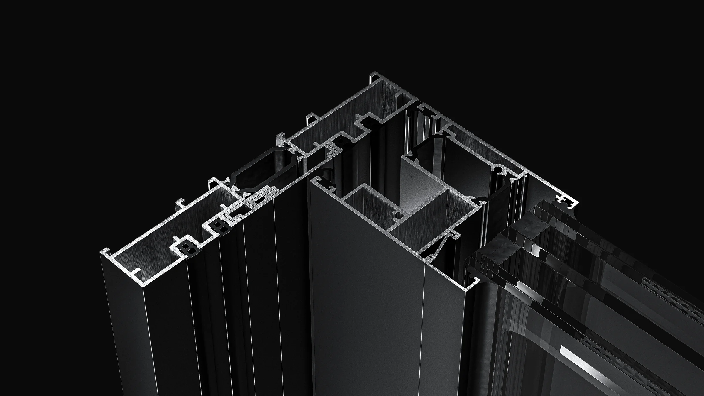 Corredera elevable de aluminio, vista de detalle