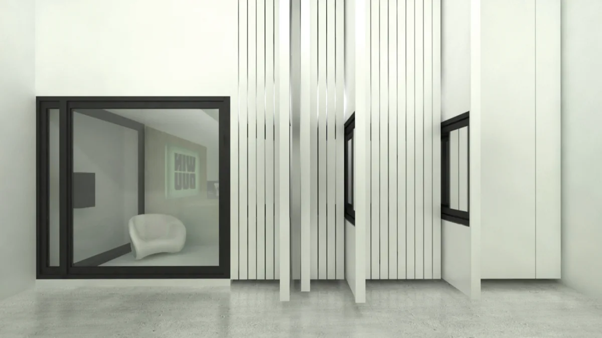 Detalle de acabados en el showroom Winduu